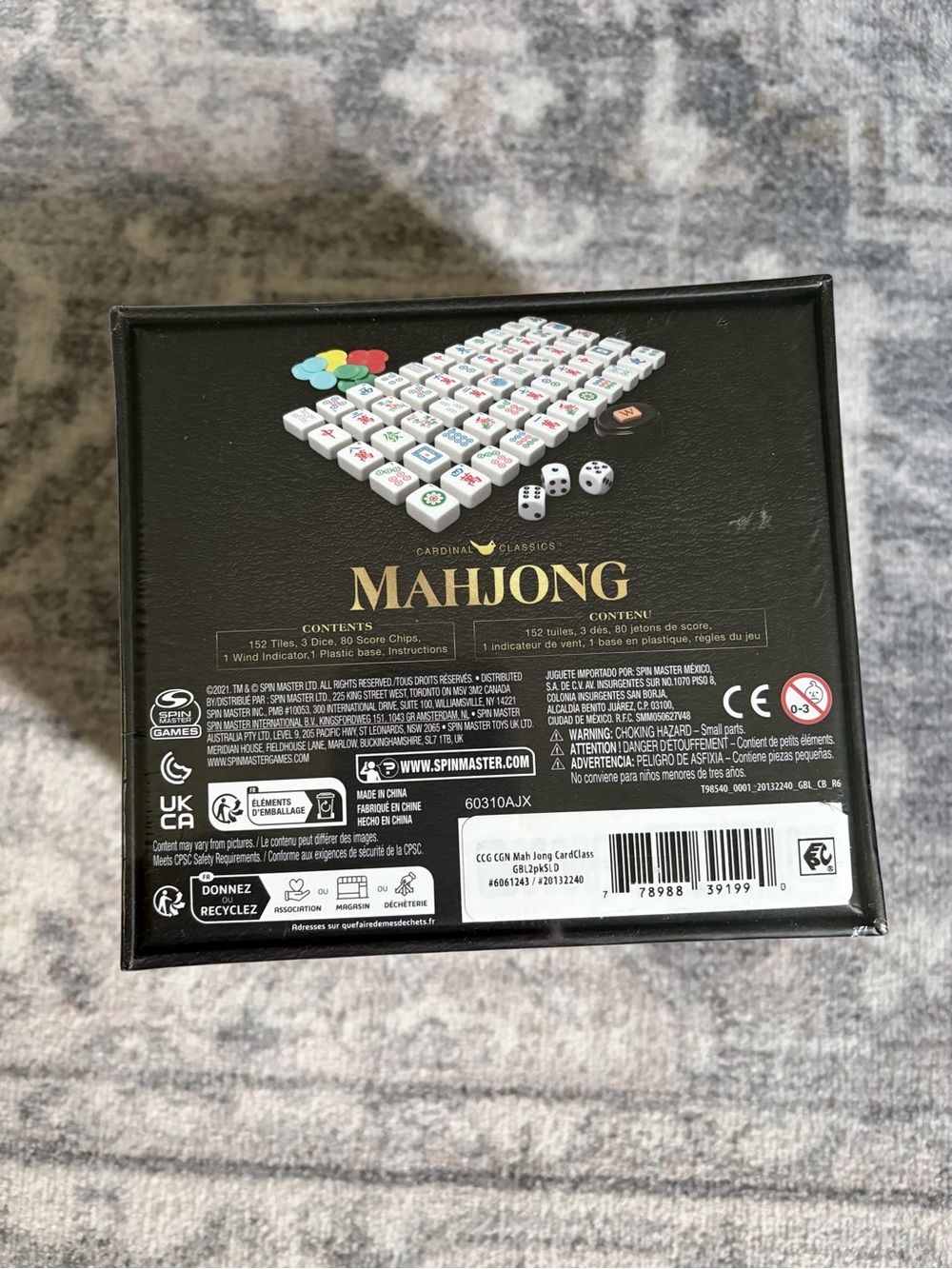 Mahjong Set — Black Box with White Tiles - Picture 5 of 5